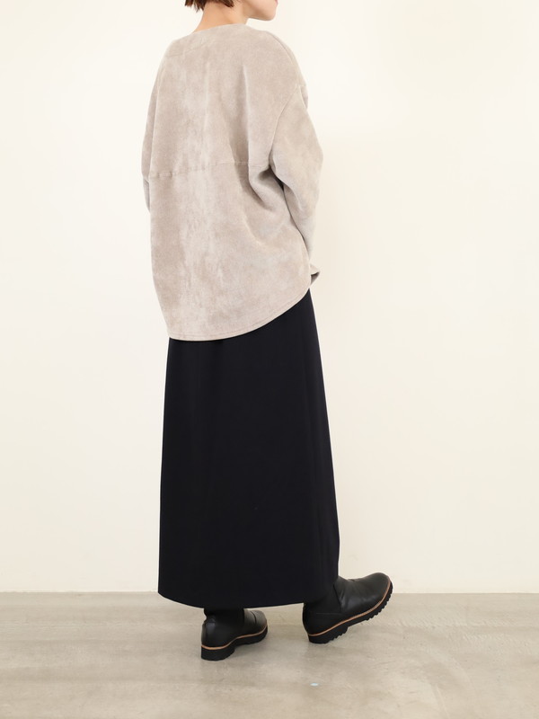 【Doneeyu】カシミヤタッチラップ付きスカート