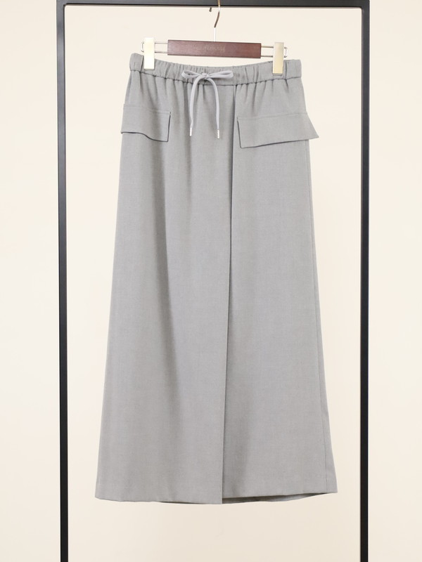 【Doneeyu】カシミヤタッチラップ付きスカート