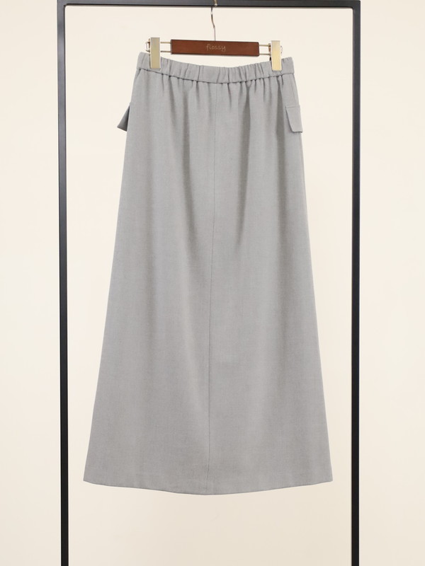 【Doneeyu】カシミヤタッチラップ付きスカート