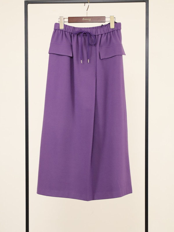 【Doneeyu】カシミヤタッチラップ付きスカート