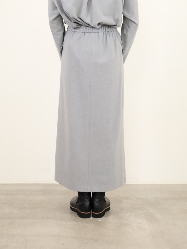 【Doneeyu】カシミヤタッチラップ付きスカート