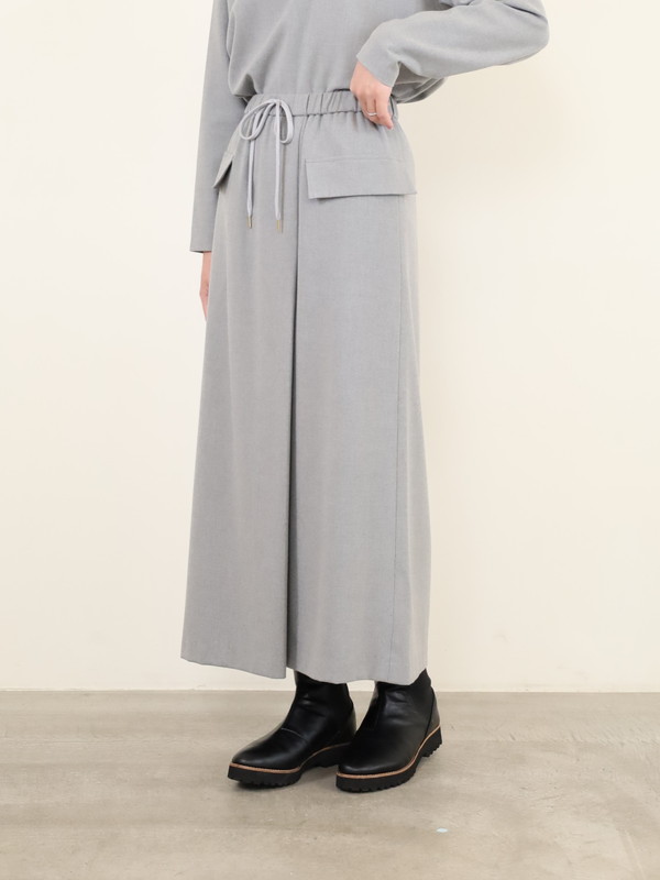 【Doneeyu】カシミヤタッチラップ付きスカート