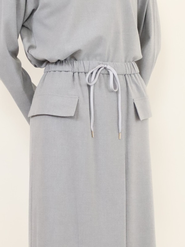 【Doneeyu】カシミヤタッチラップ付きスカート