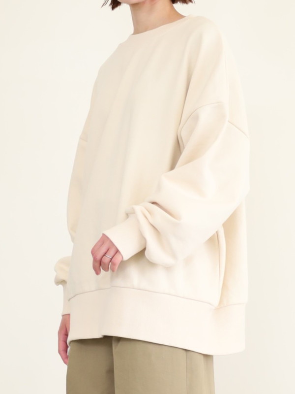 【siro de la bonte】2WAYメッセージロゴビッグスウェット