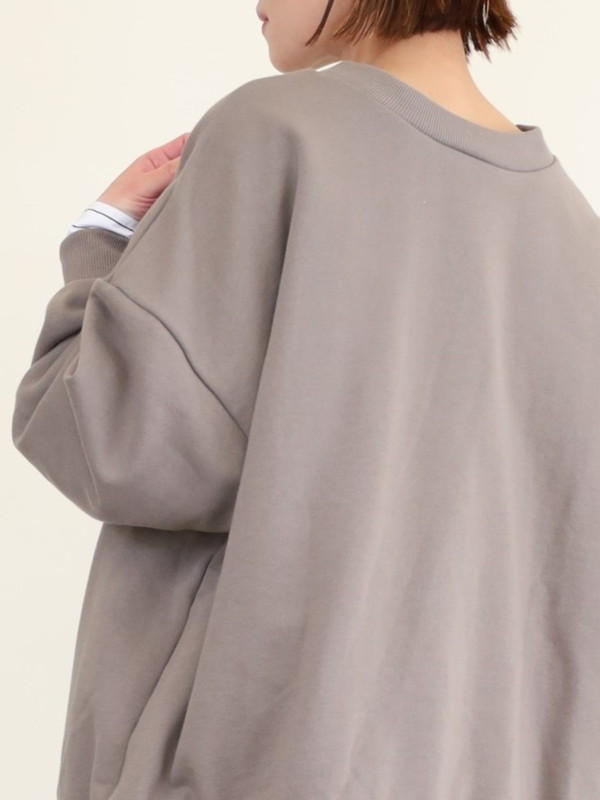 【siro de la bonte】2WAYメッセージロゴビッグスウェット