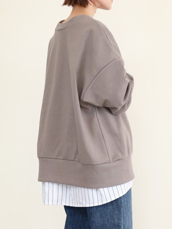 【siro de la bonte】2WAYメッセージロゴビッグスウェット