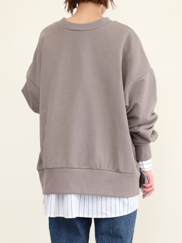 【siro de la bonte】2WAYメッセージロゴビッグスウェット