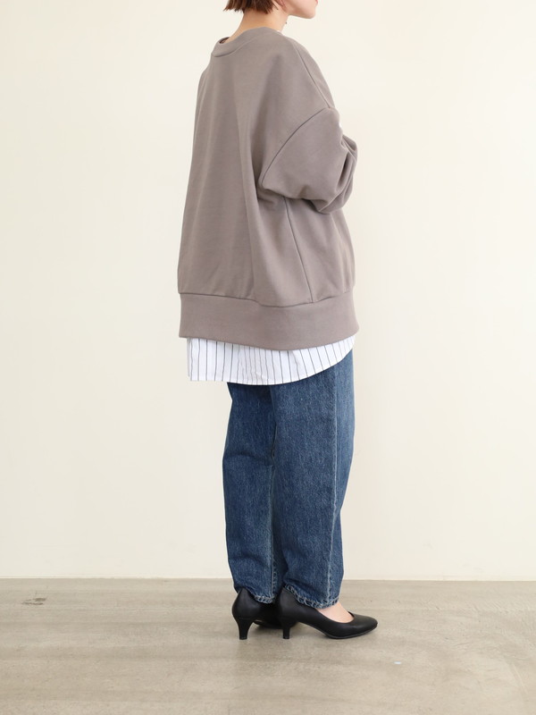 【siro de la bonte】2WAYメッセージロゴビッグスウェット