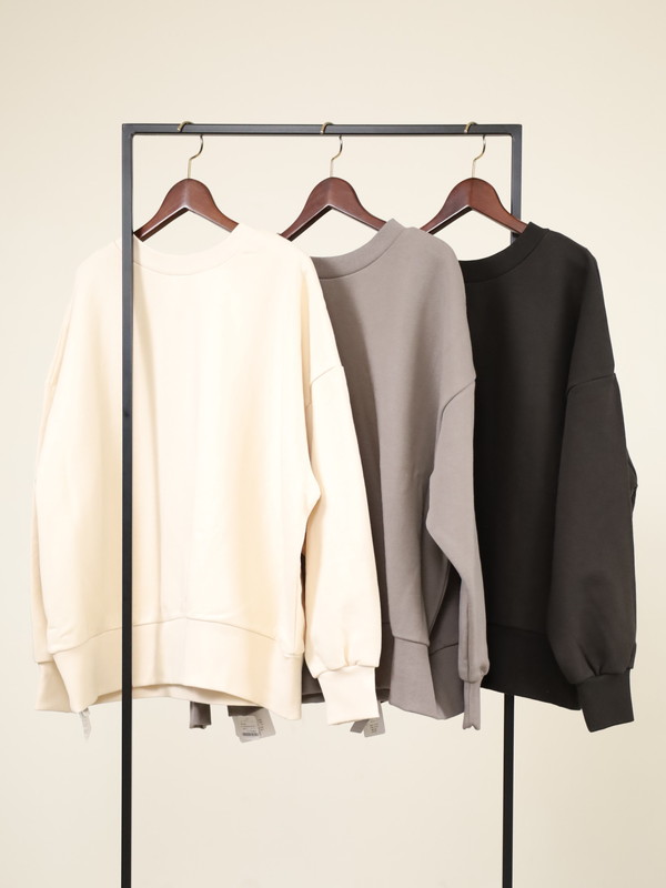 【siro de la bonte】2WAYメッセージロゴビッグスウェット