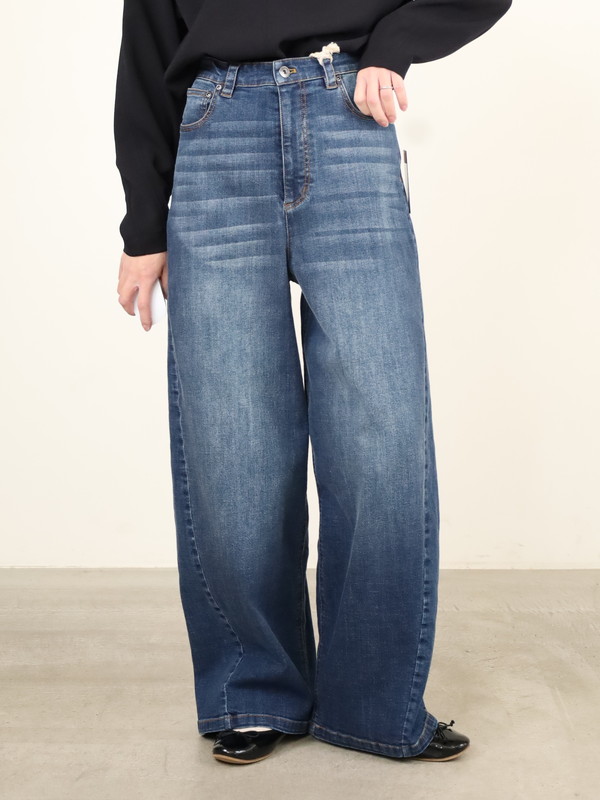 【ayane】バレルレッグデニムパンツ
