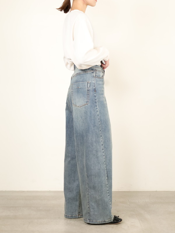 【ayane】バレルレッグデニムパンツ