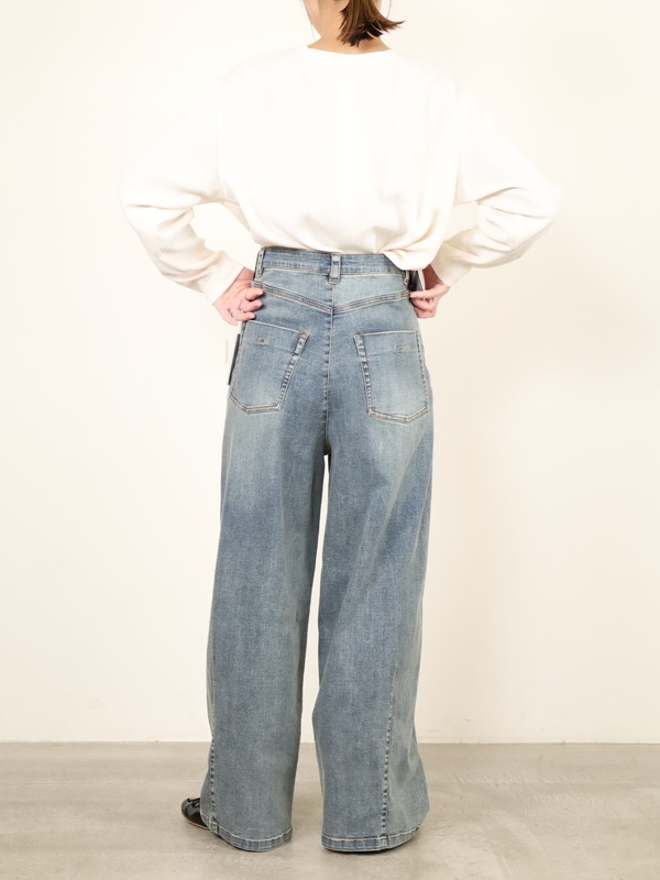 【ayane】バレルレッグデニムパンツ