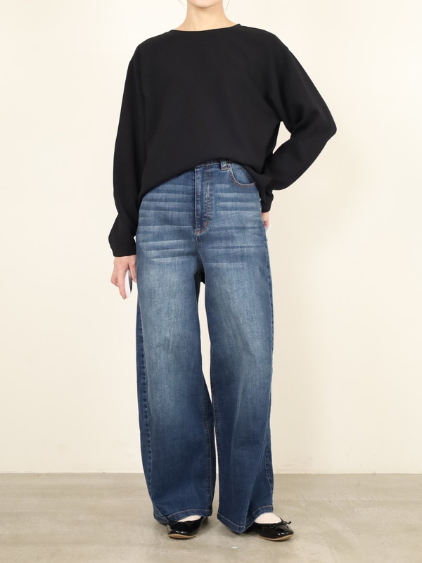 【ayane】バレルレッグデニムパンツ