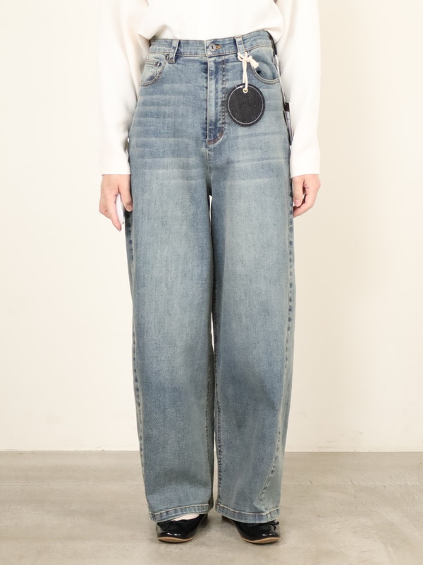 【ayane】バレルレッグデニムパンツ