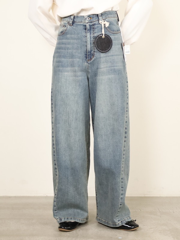 【ayane】バレルレッグデニムパンツ