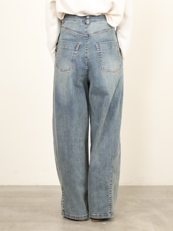 【ayane】バレルレッグデニムパンツ