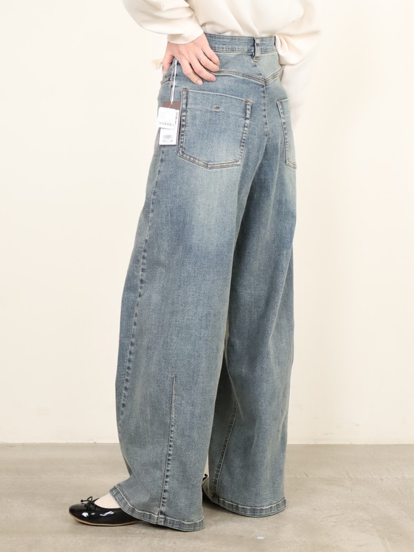 【ayane】バレルレッグデニムパンツ