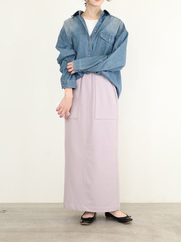 【ayane】2wayストレッチコーデュロイペンシルスカート