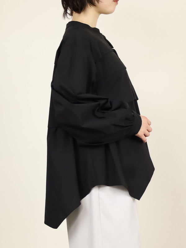 【CHIGNON】ピンタックフレア長袖ブラウス 