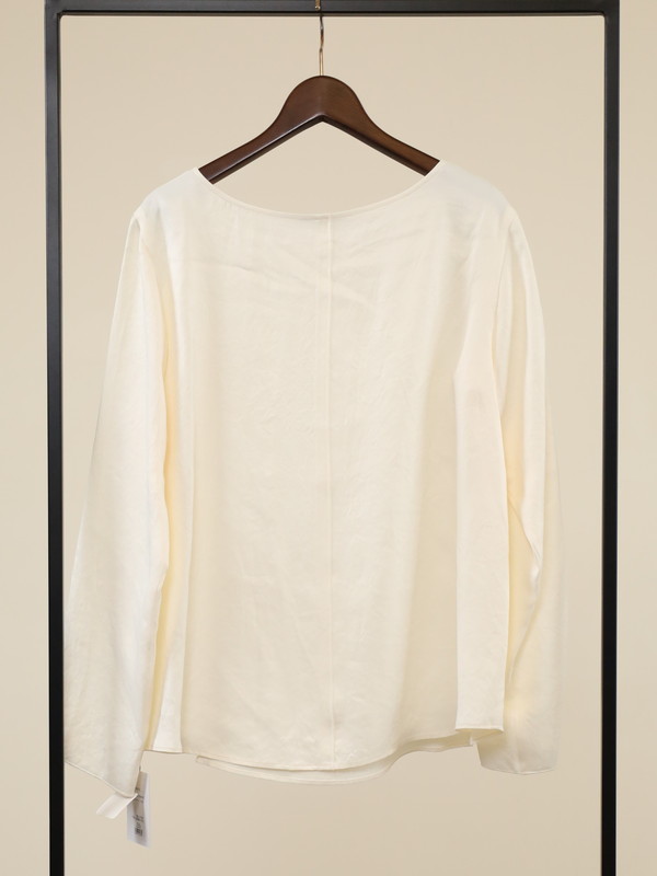 【MICA&DEAL】サテン長袖ブラウス