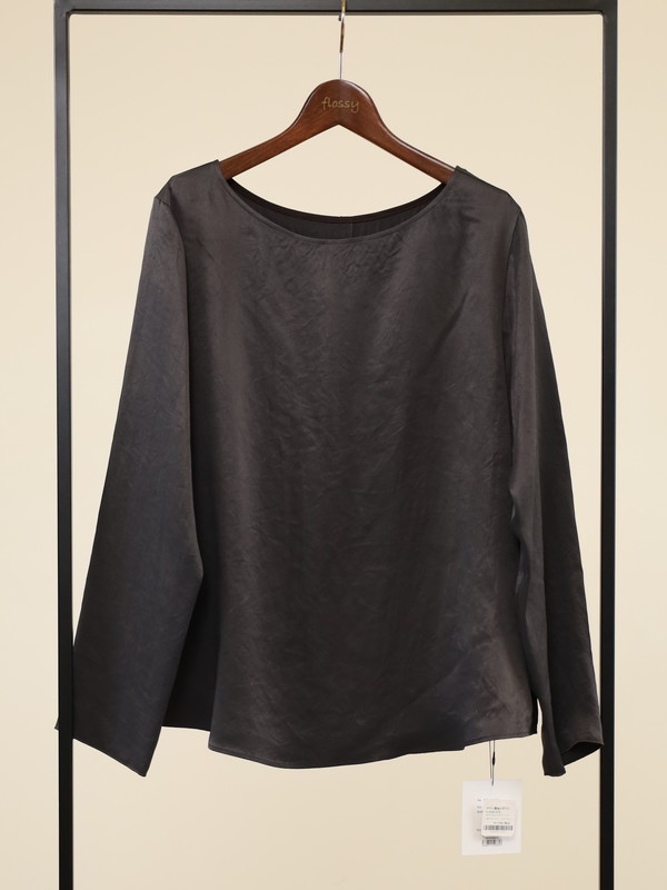 【MICA&DEAL】サテン長袖ブラウス