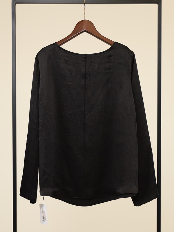 【MICA&DEAL】サテン長袖ブラウス