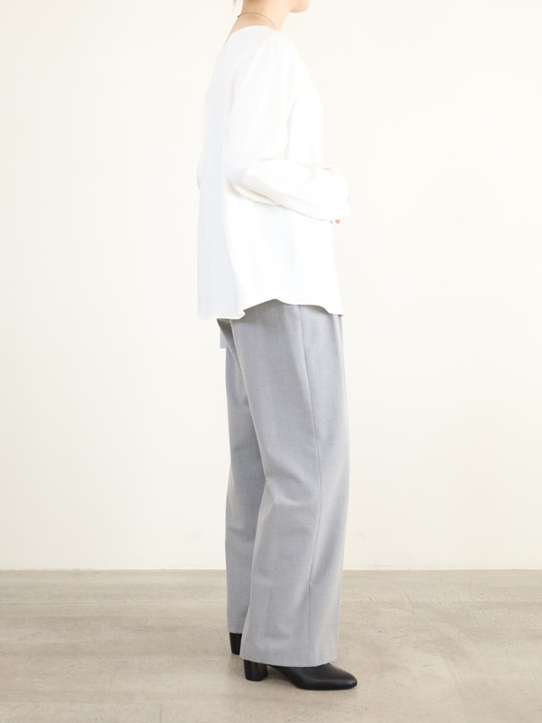 【MICA&DEAL】サテン長袖ブラウス