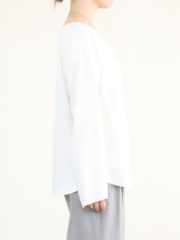 【MICA&DEAL】サテン長袖ブラウス