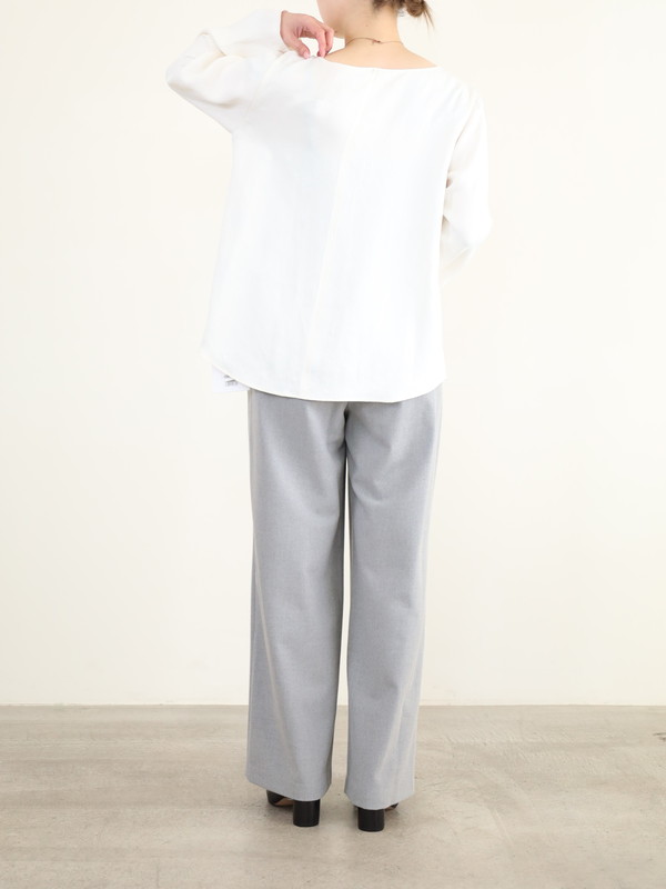 【MICA&DEAL】サテン長袖ブラウス