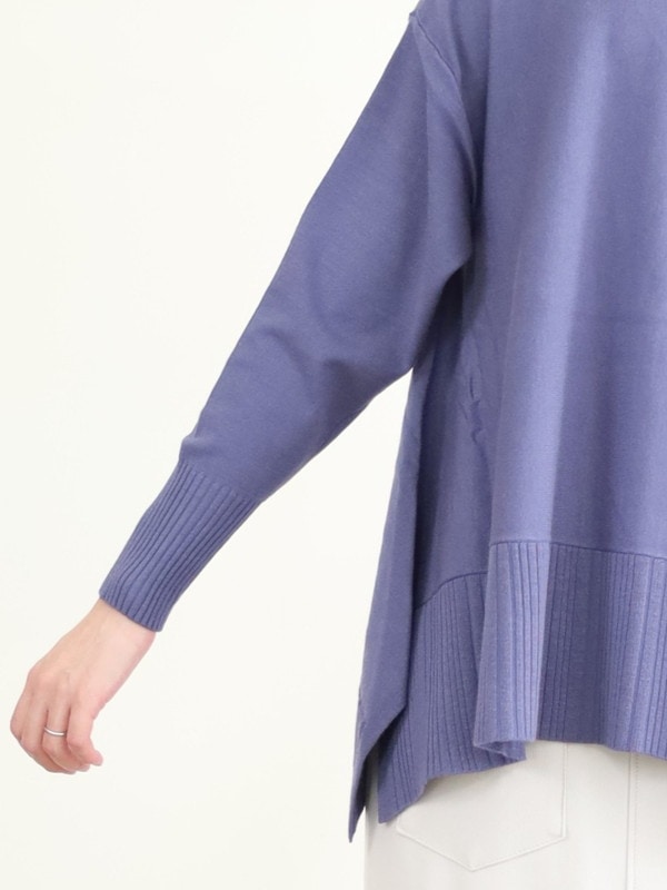 【ayane】Vネックイレギュラーヘムニット