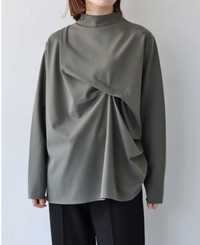 【Lant Kalte】 ボトルネックデザイン長袖カットソー 362-51428
