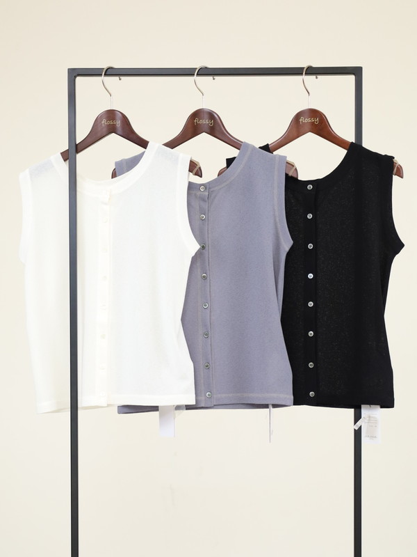 【Emmaculate】前後両用ワッフルタンクトップ