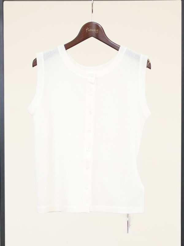 ER emma ベロアタンクトップ　クリーム　新品未使用 ADAM ET ROPÉ FEMME(アダム エ ロペ ファム) / 【Miller for