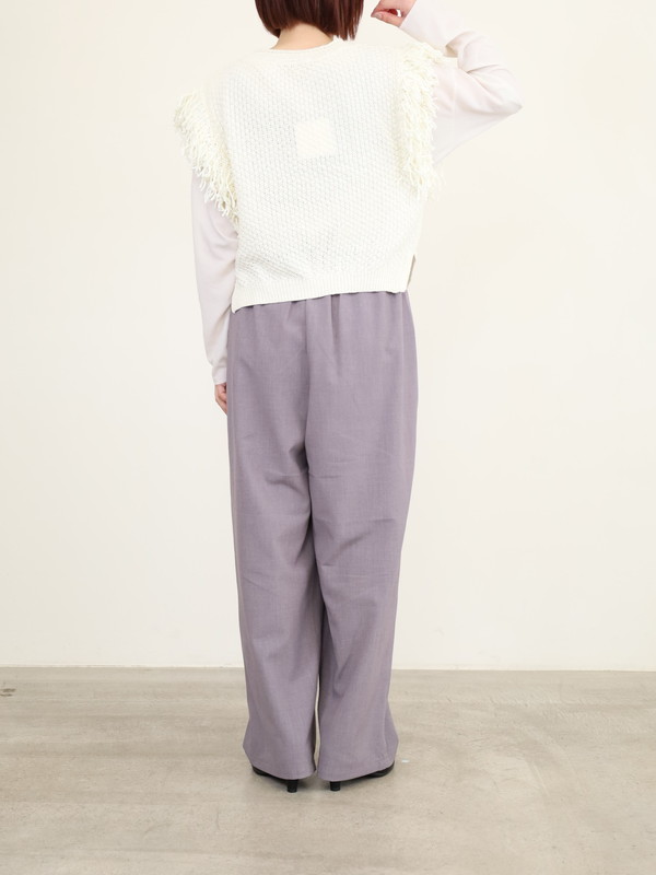 【CHIGNON】袖フリンジニットベスト