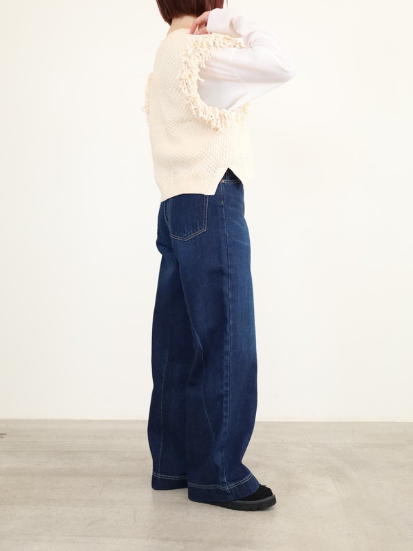 【CHIGNON】袖フリンジニットベスト