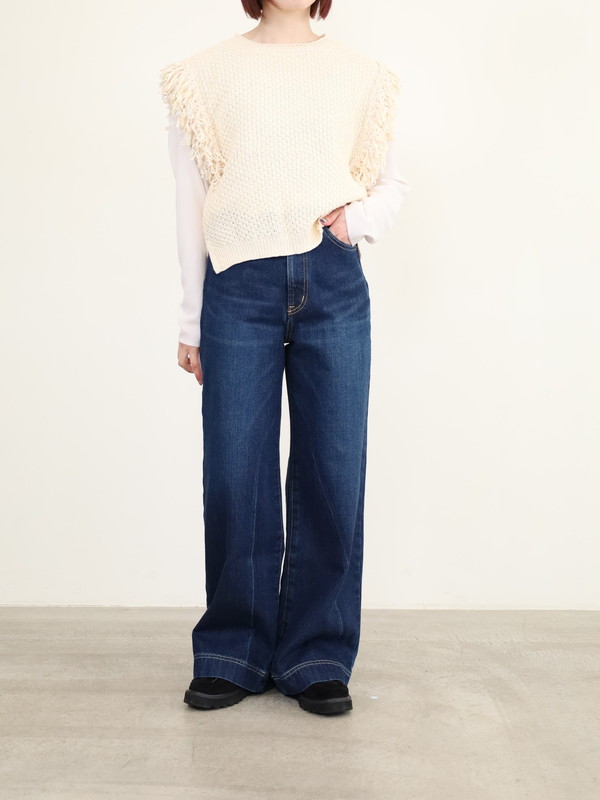 【CHIGNON】袖フリンジニットベスト