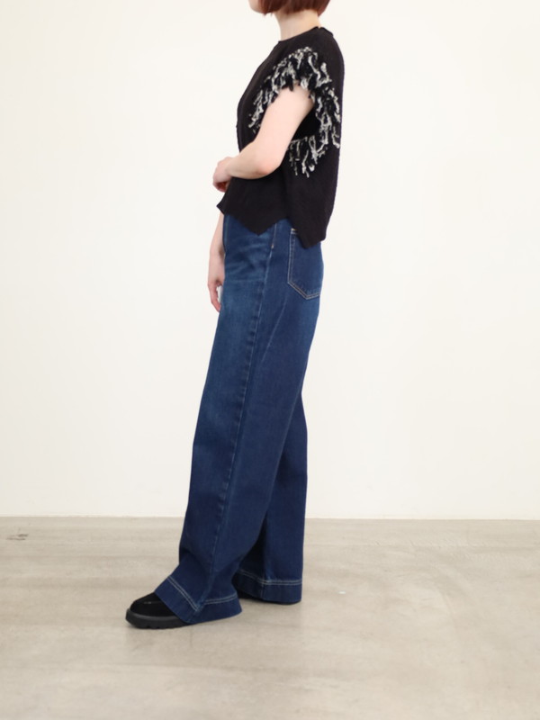 【CHIGNON】袖フリンジニットベスト