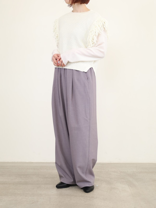【CHIGNON】袖フリンジニットベスト