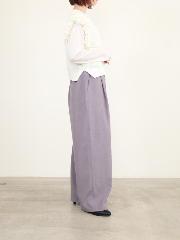 【CHIGNON】袖フリンジニットベスト