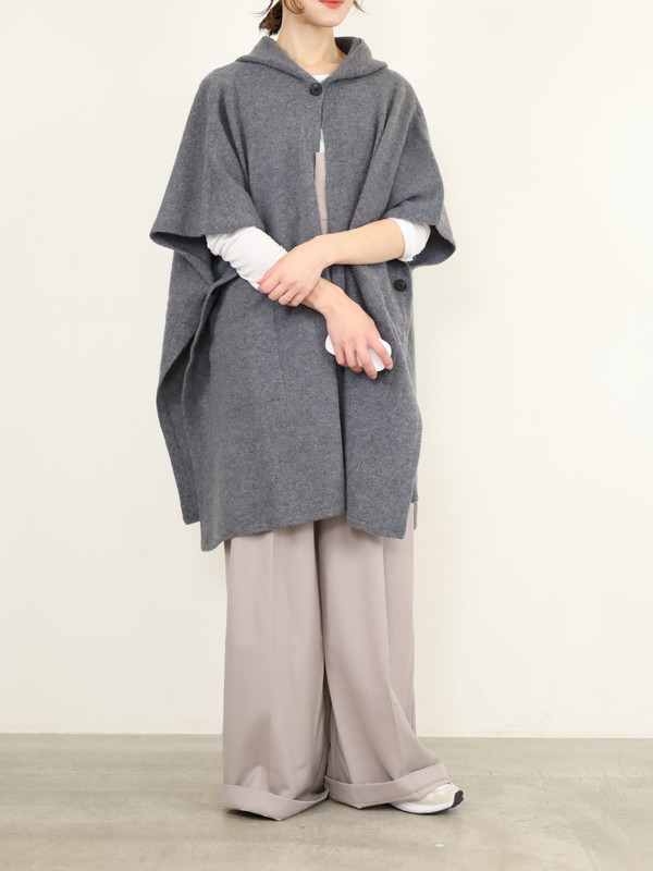 【Emmaculate】フードニットポンチョ 