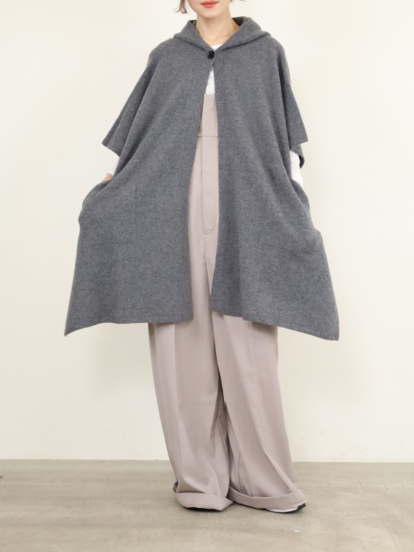 【Emmaculate】フードニットポンチョ 