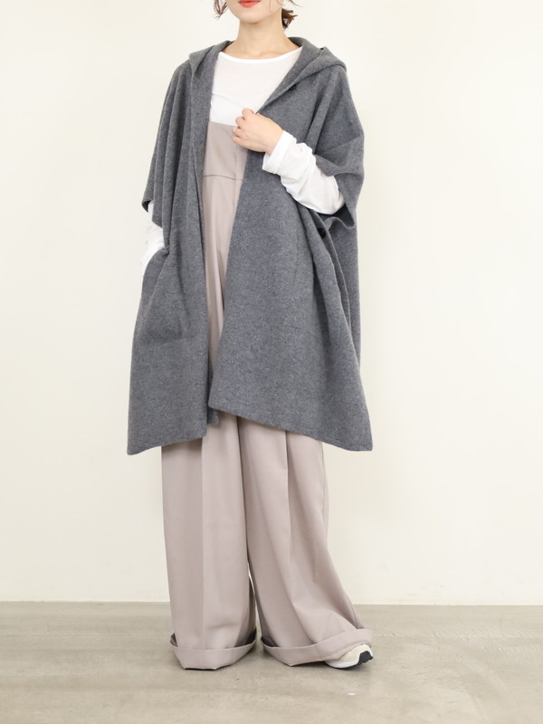 【Emmaculate】フードニットポンチョ 