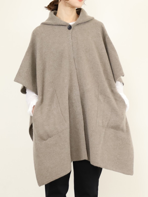 【Emmaculate】フードニットポンチョ 