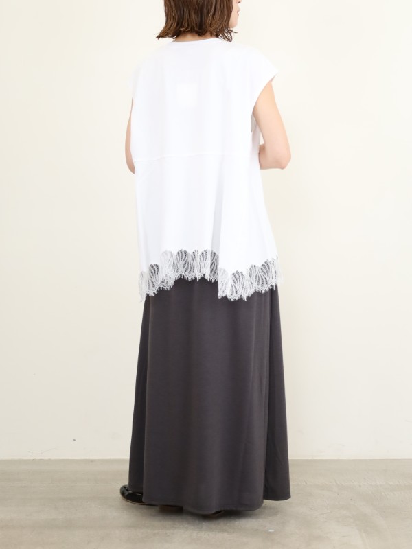 【CHIGNON】裾レースフレンチカットソー 