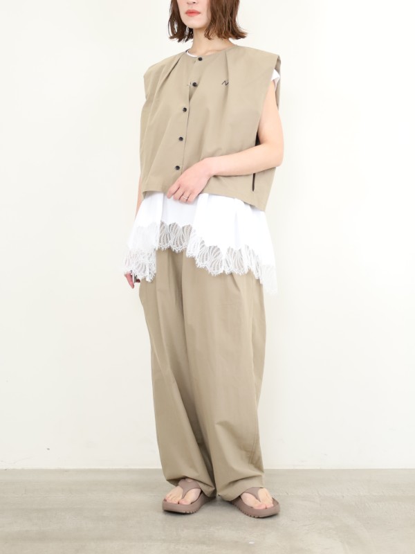 【CHIGNON】裾レースフレンチカットソー 