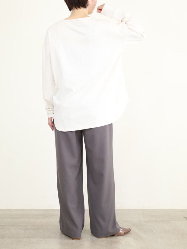 【siro de la bonte】ソフトウォームラウンドヘムカットソー