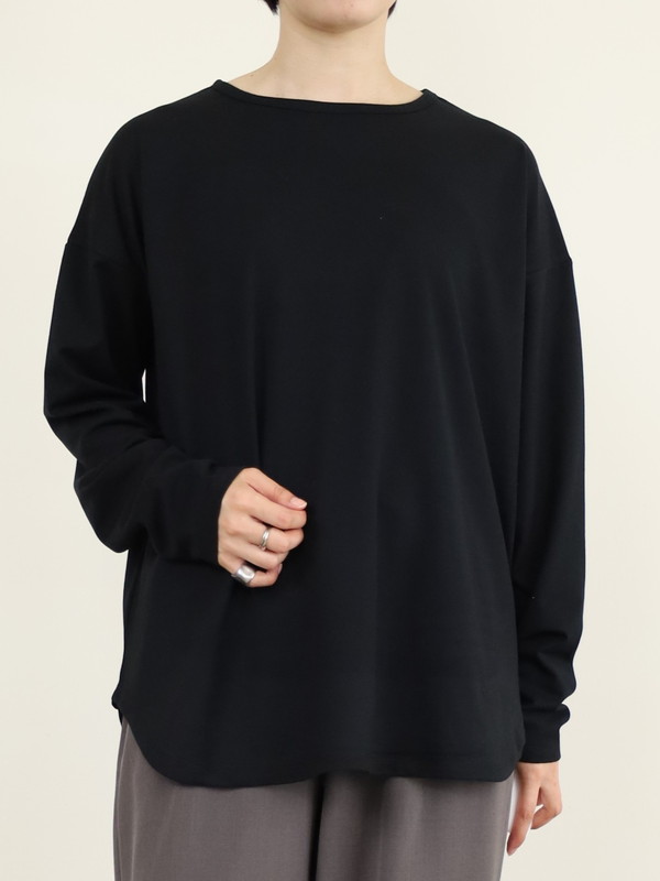 【siro de la bonte】ソフトウォームラウンドヘムカットソー