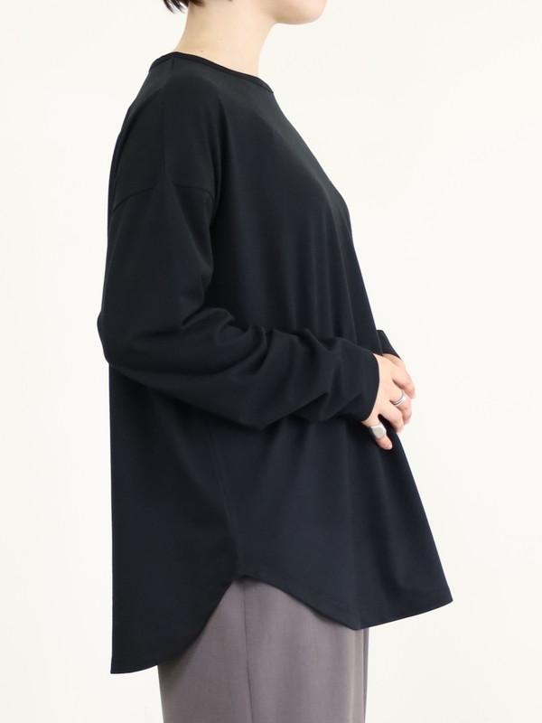 【siro de la bonte】ソフトウォームラウンドヘムカットソー