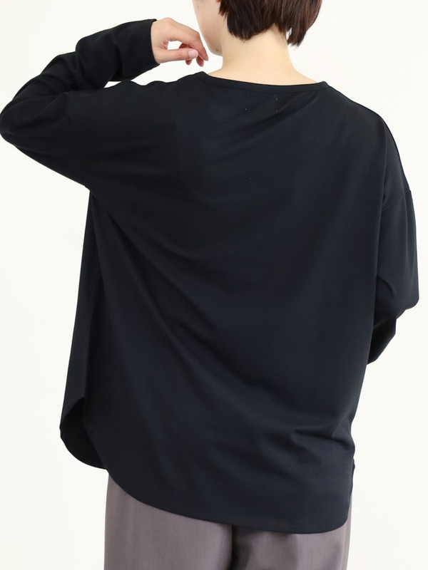 【siro de la bonte】ソフトウォームラウンドヘムカットソー