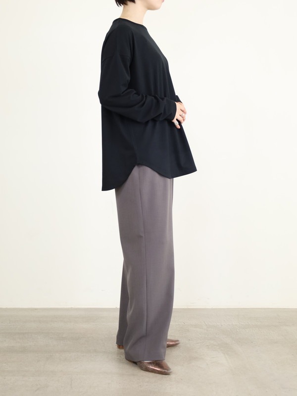 【siro de la bonte】ソフトウォームラウンドヘムカットソー